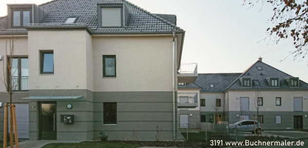 Fassadengestaltung Neubau-Wohnanlage Neuötting Bild 3191